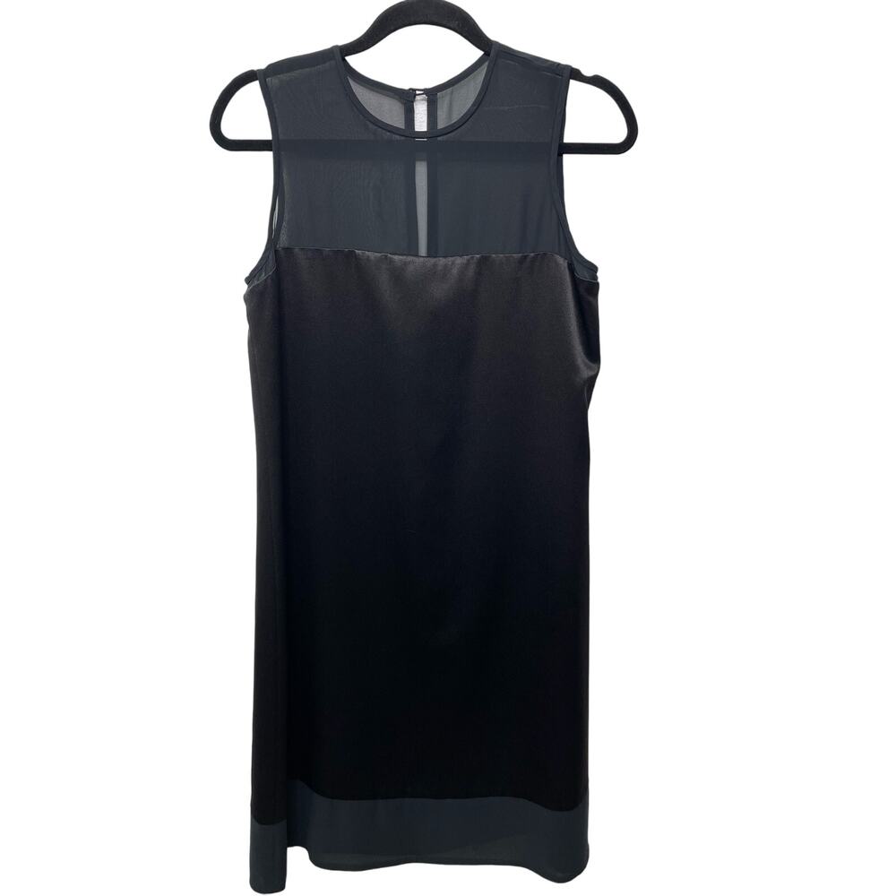 Vtg Gigi by Gillian Sheer Round Neck Knee Length Shift Dress Black Women‎ Size 8